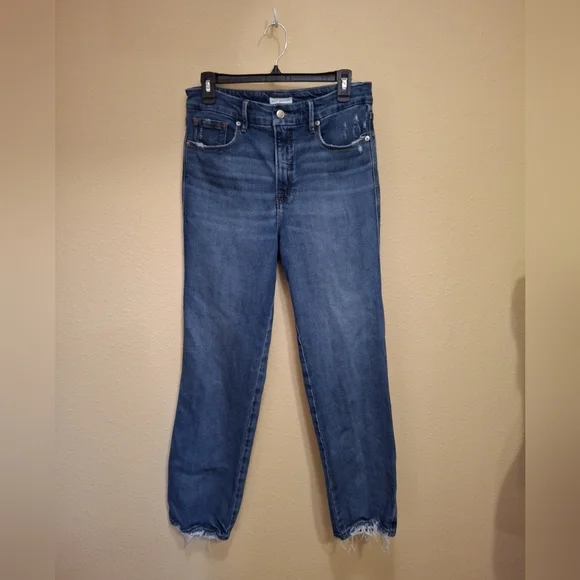 Good American Straight Jeans High Rise Women's 8/29 - Picture 2 of 10